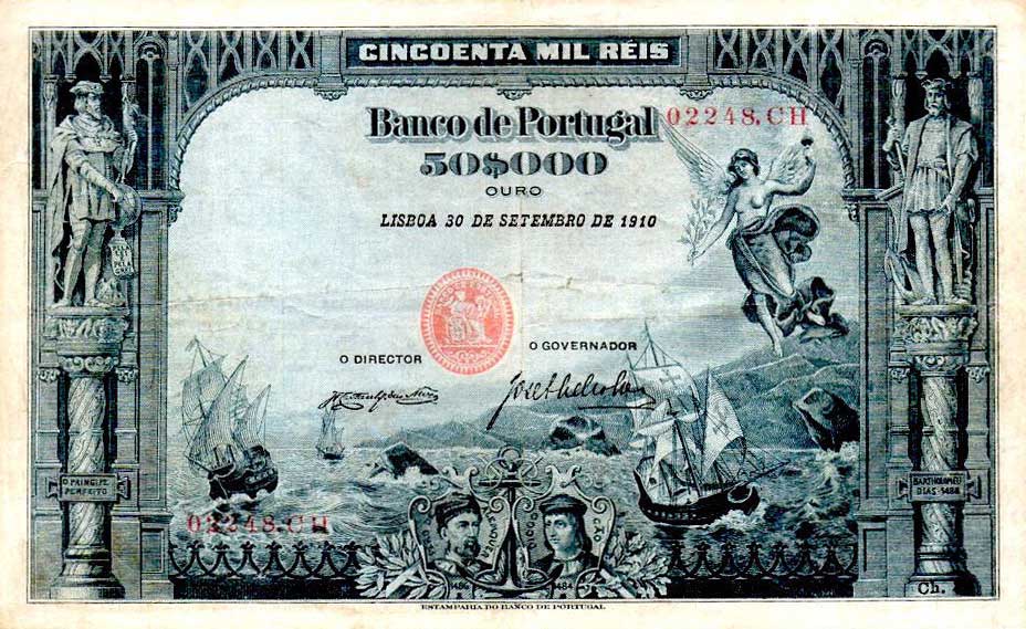 Front of Portugal p85: 50 Mil Reis from 1904