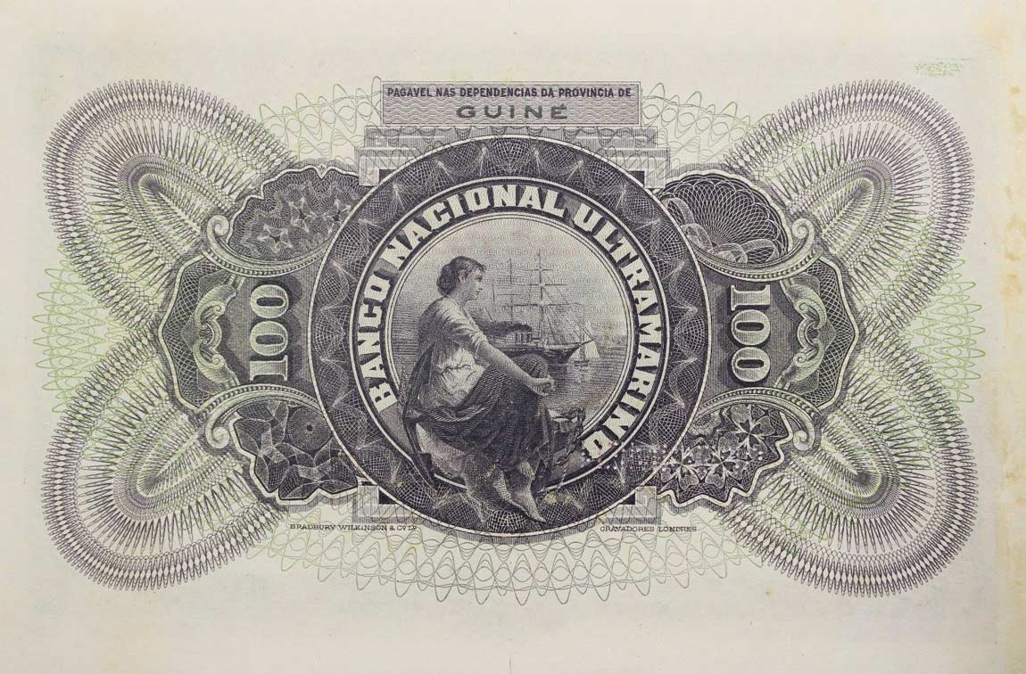 Back of Portuguese Guinea p18s: 100 Escudos from 1921