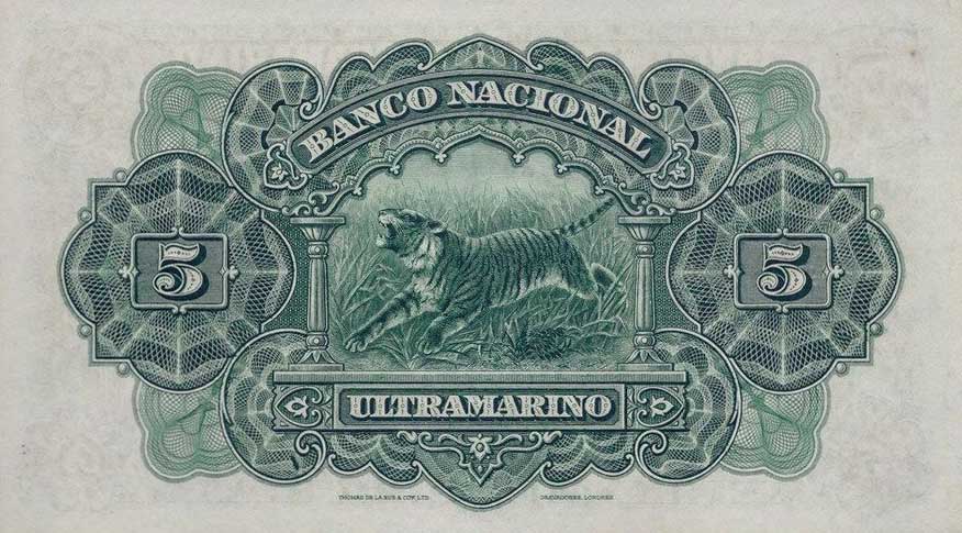 Back of Portuguese India p25s: 5 Rupia from 1924