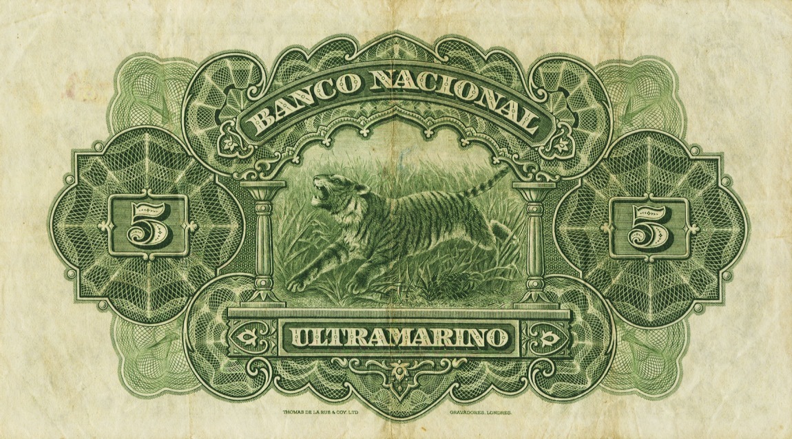 Back of Portuguese India p31a: 5 Rupia from 1938