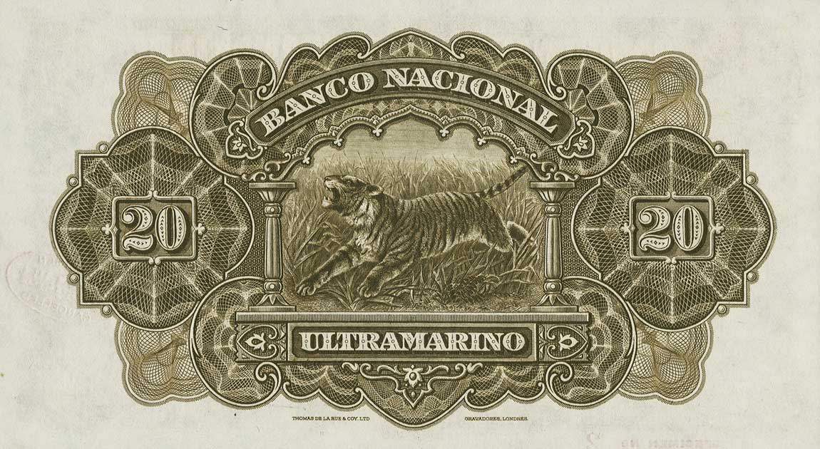 Back of Portuguese India p33s: 20 Rupia from 1938