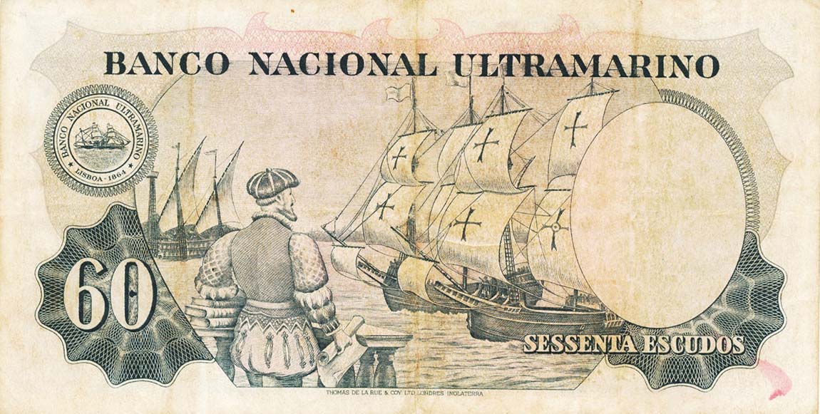 Back of Portuguese India p42a: 60 Escudos from 1959