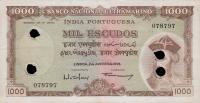Gallery image for Portuguese India p46x: 1000 Escudos