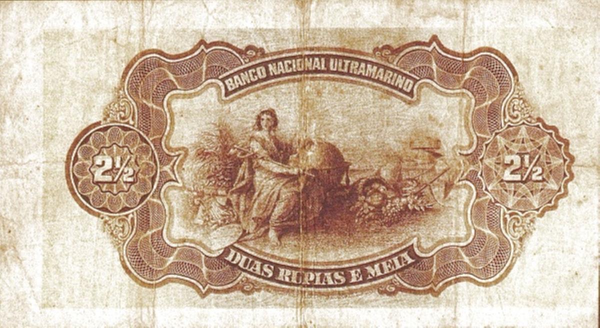 Back of Portuguese India p22a: 2.5 Rupia from 1917