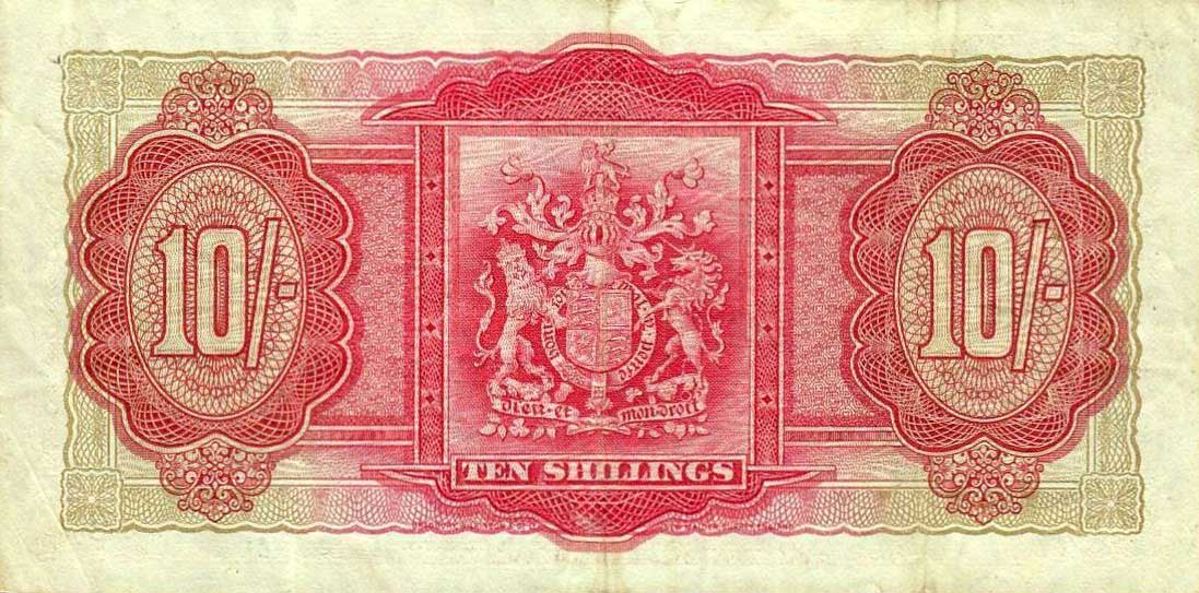 Back of Bermuda p10a: 10 Shillings from 1937