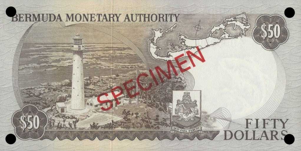Back of Bermuda p32s: 50 Dollars from 1974
