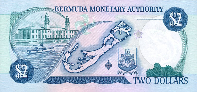 Back of Bermuda p40Aa: 2 Dollars from 1996