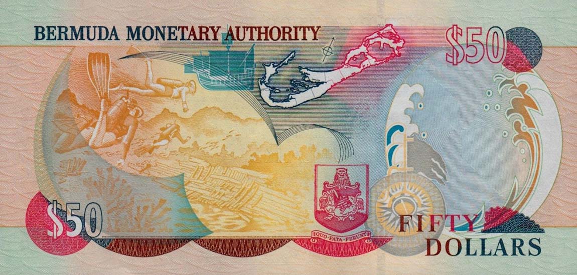Back of Bermuda p54b: 50 Dollars from 2007