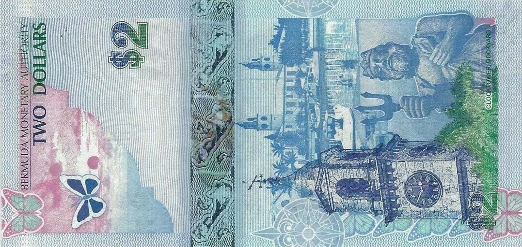 Back of Bermuda p57c: 2 Dollars from 2009