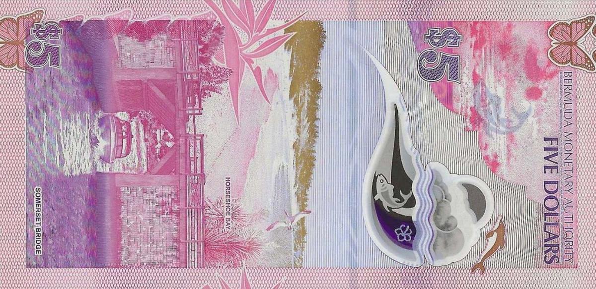 Back of Bermuda p64: 5 Dollars from 2024
