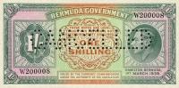 Gallery image for Bermuda p6: 1 Shilling