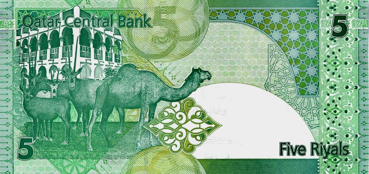 Back of Qatar p29: 5 Riyal from 2008