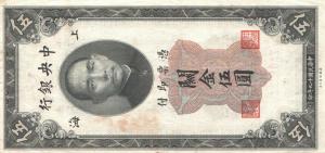 Gallery image for China p326c: 5 Customs Gold Units