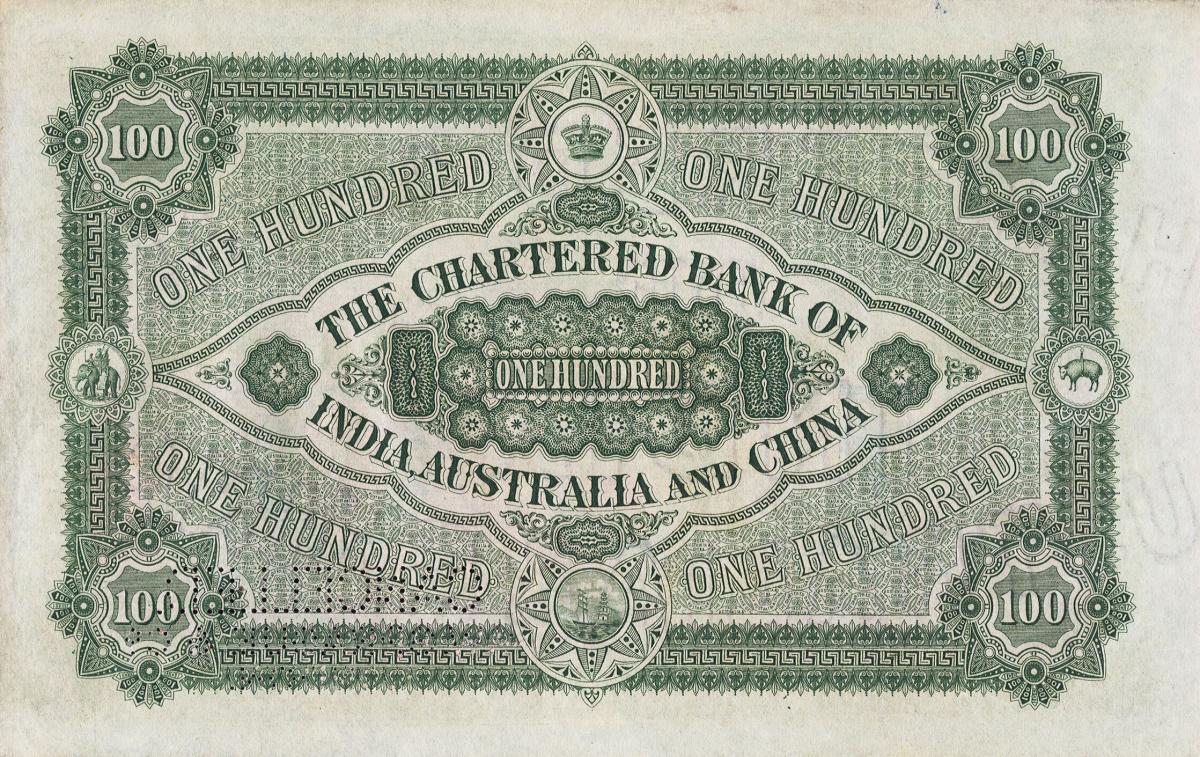 Back of China pS187r: 100 Dollars from 1911