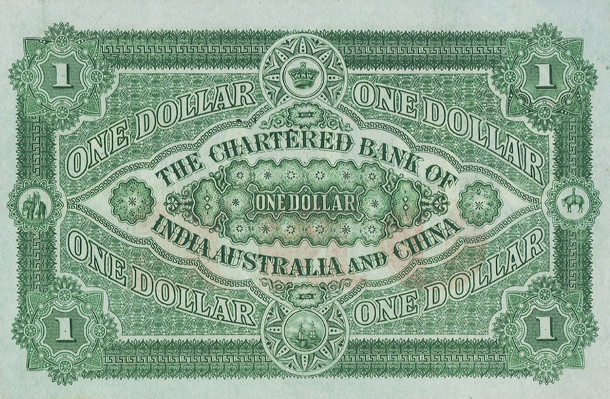 Back of China pS191b: 1 Mexican Dollars from 1898