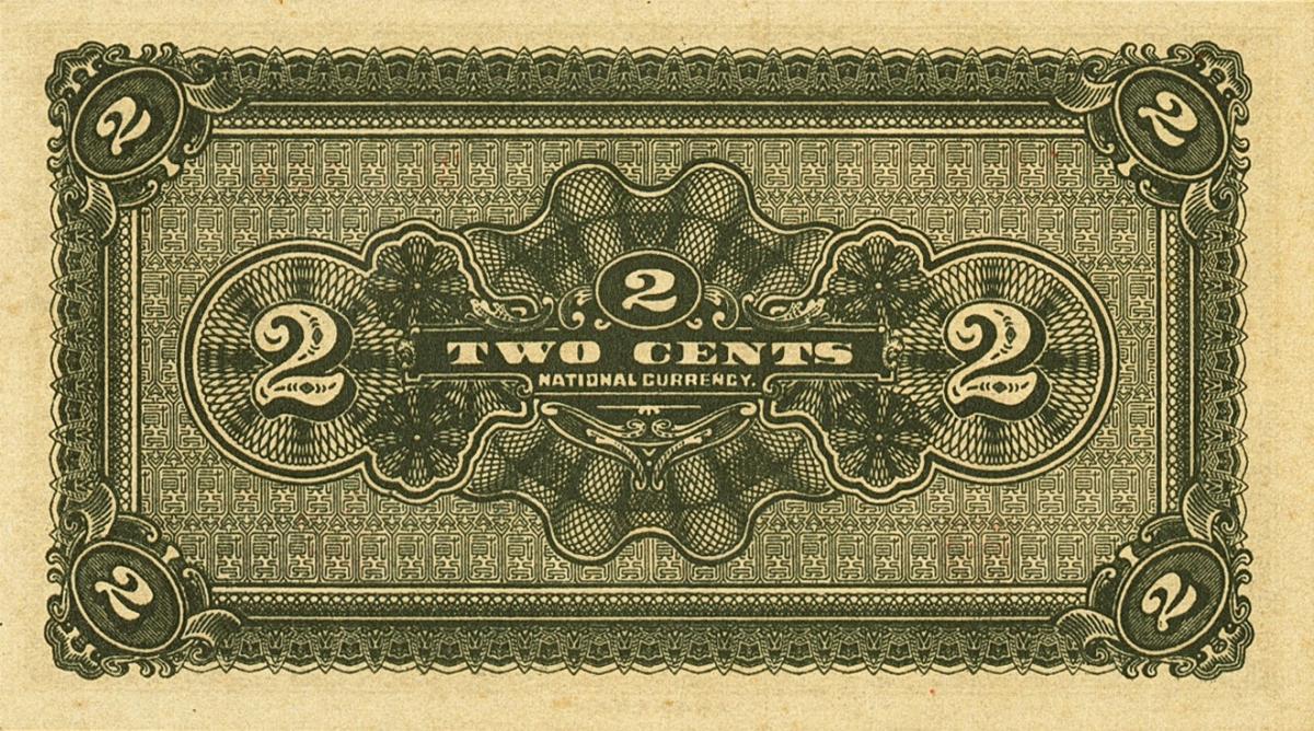 Back of China pS2501a: 2 Cents from 1937