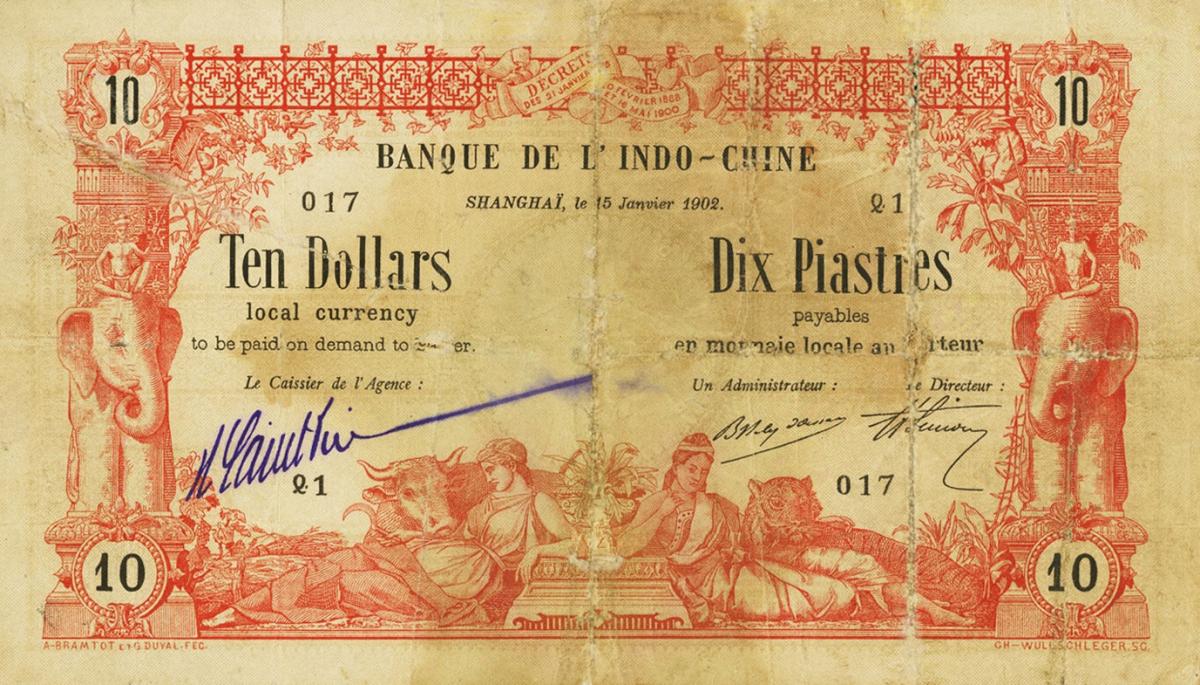 Front of China pS440B: 10 Dollars from 1902