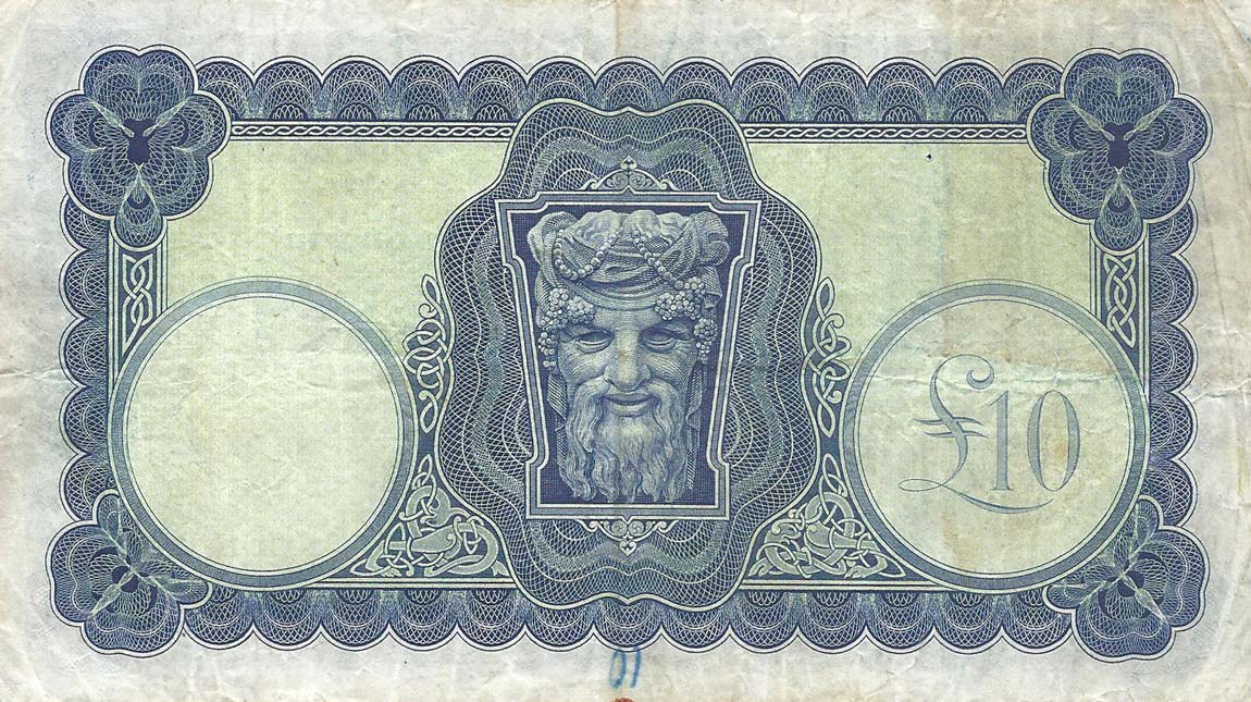 Back of Ireland, Republic of p59b: 10 Pounds from 1945