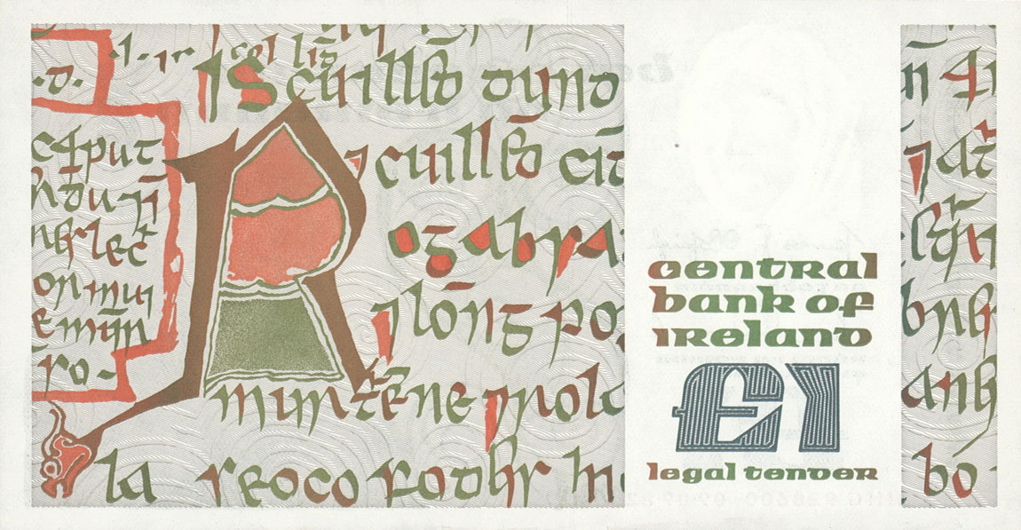 Back of Ireland, Republic of p70c: 1 Pound from 1982