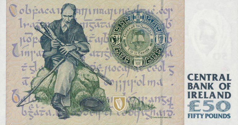 Back of Ireland, Republic of p78b: 50 Pounds from 2001