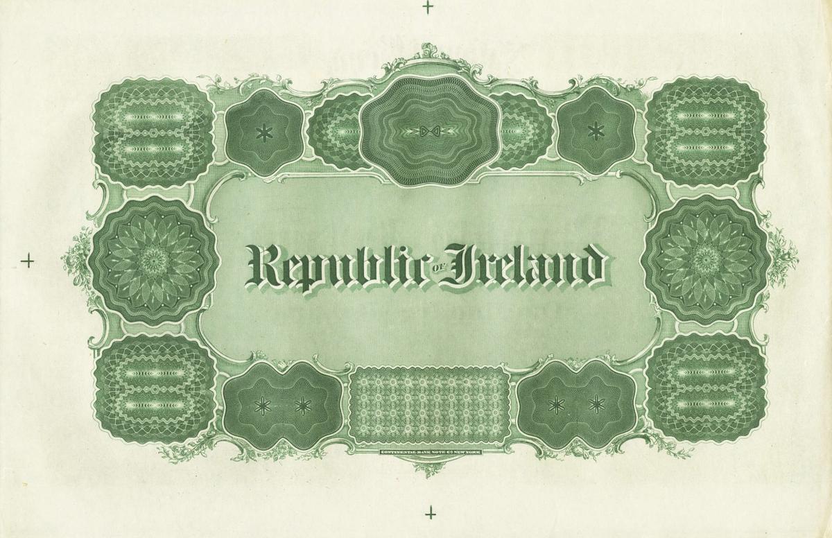 Back of Ireland, Republic of pS105r: 100 Dollars from 1866