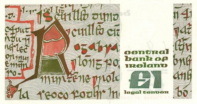 Back of Ireland, Republic of p70d: 1 Pound from 1988