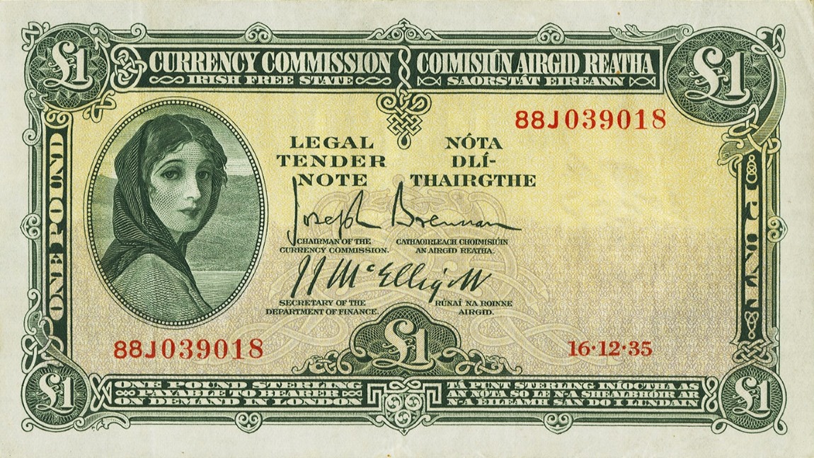 Front of Ireland, Republic of p2Ab: 1 Pound from 1930