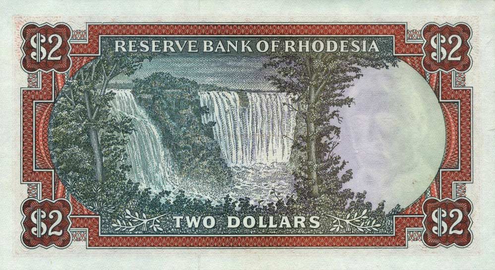Back of Rhodesia p35d: 2 Dollars from 1979