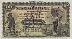 pS146b from Rhodesia: 10 Shillings from 1932