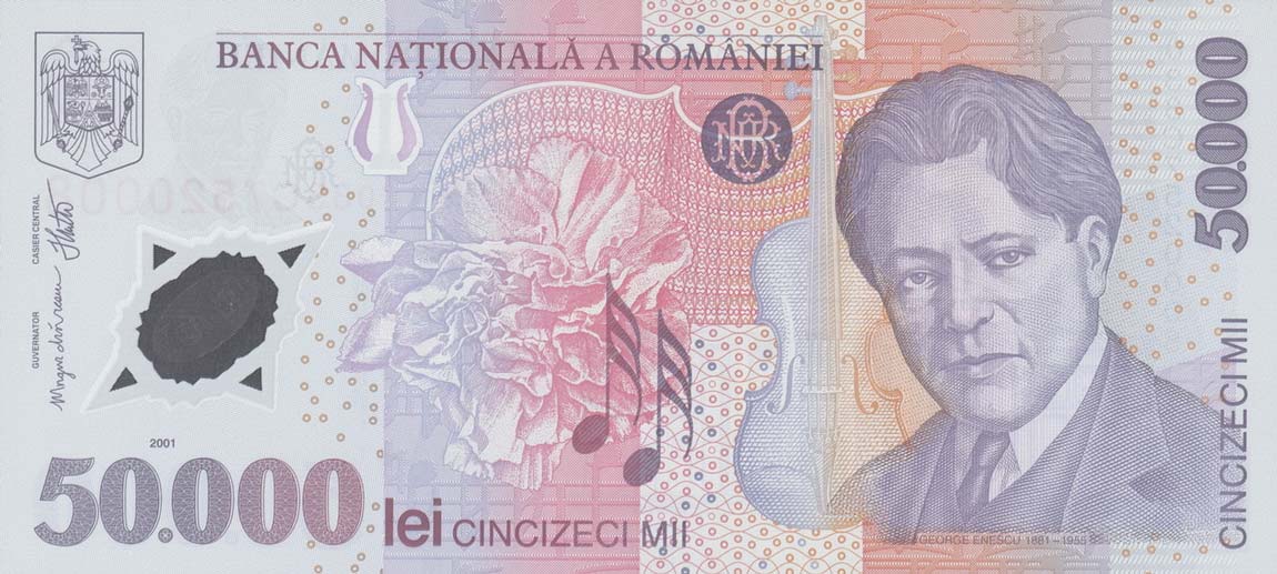 Front of Romania p113a: 50000 Lei from 2001