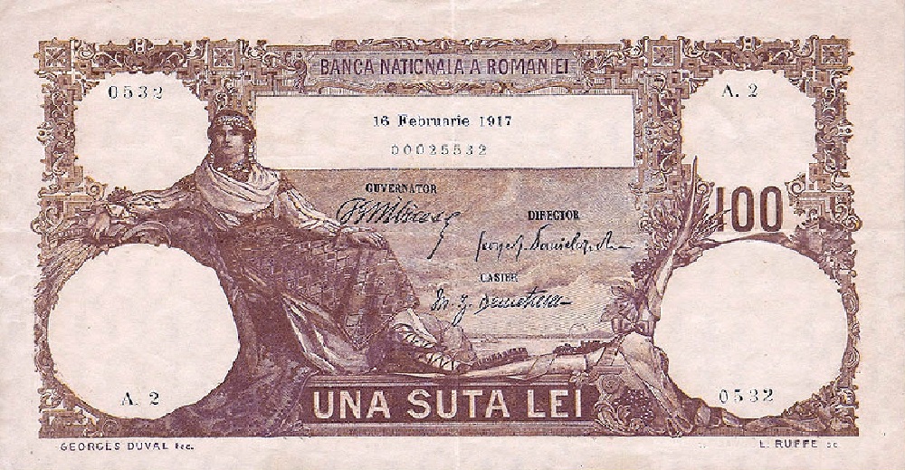 Front of Romania p25a: 100 Lei from 1917