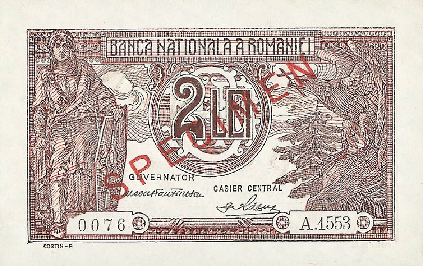 Front of Romania p39s: 2 Lei from 1938