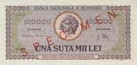 Gallery image for Romania p59s: 100000 Lei