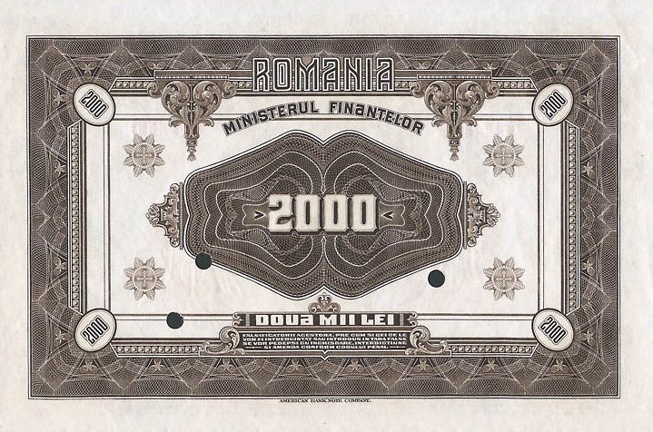 Back of Romania p74s: 200 Lei from 1920