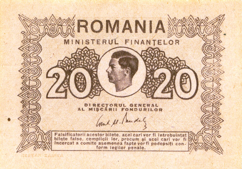 Front of Romania p76: 20 Lei from 1945