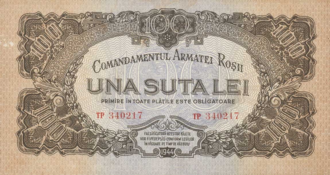 Front of Romania pM13: 100 Lei from 1944