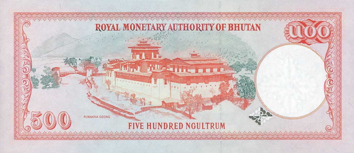 Back of Bhutan p26r: 500 Ngultrum from 2000