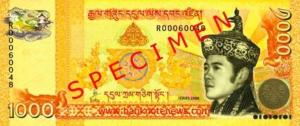 p34s from Bhutan: 1000 Ngultrum from 2008