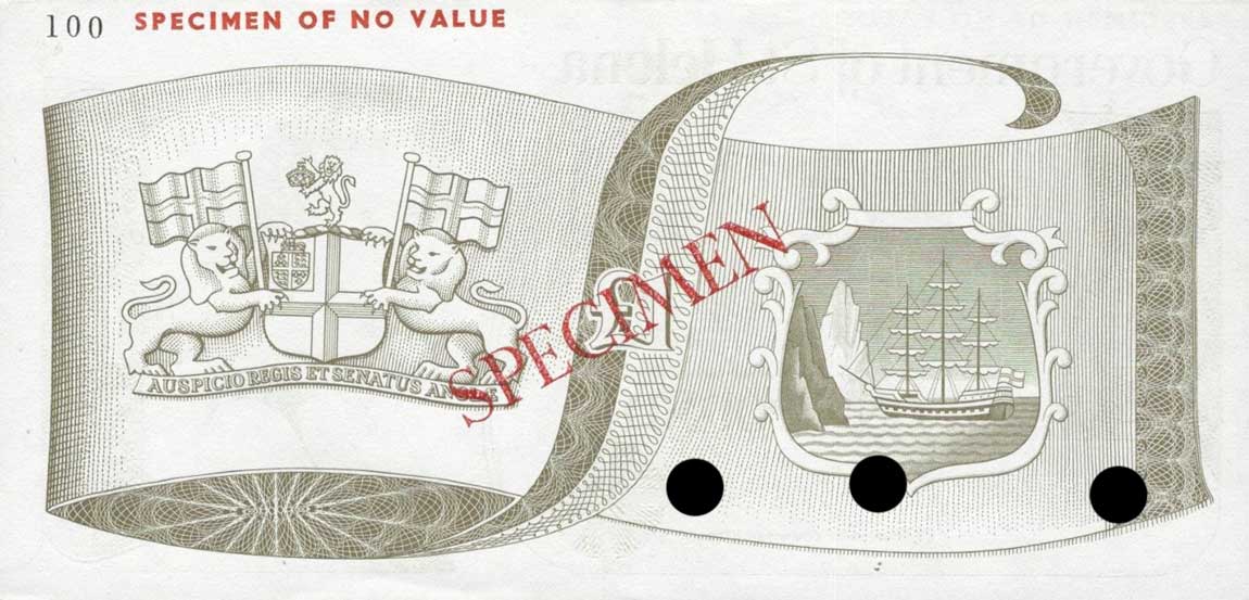 Back of Saint Helena p6s: 1 Pound from 1976