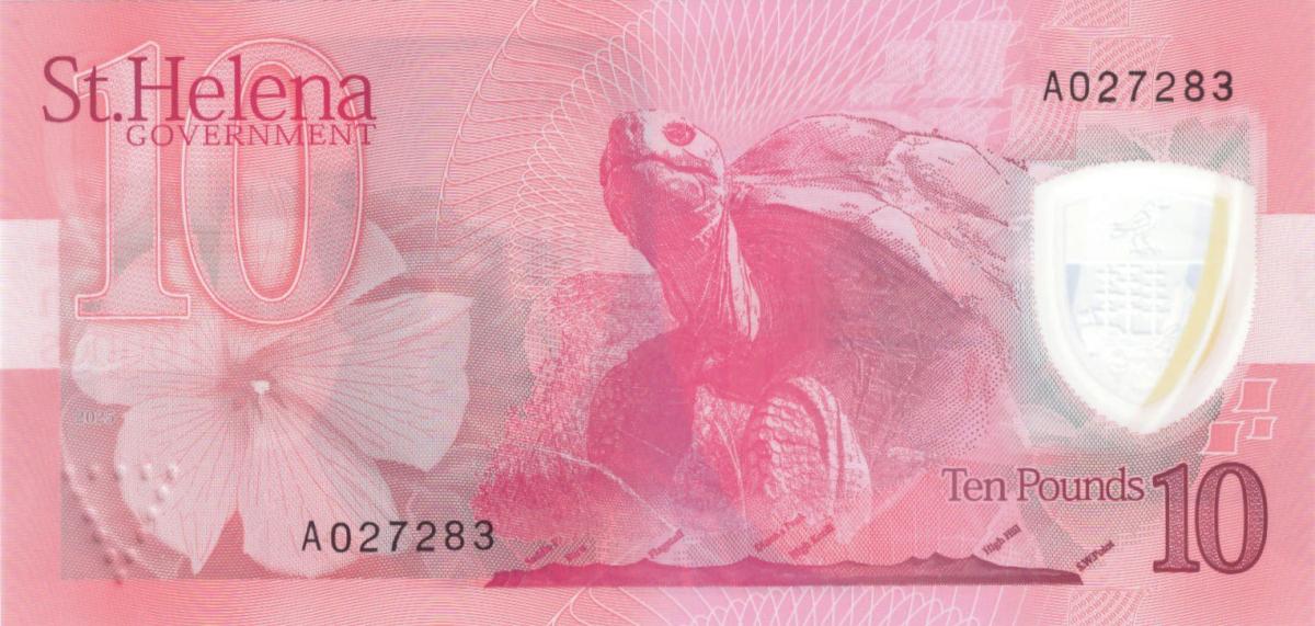 Back of Saint Helena p15: 10 Pounds from 2026
