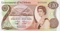 p10a from Saint Helena: 20 Pounds from 1986