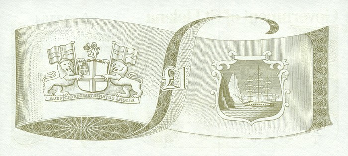 Back of Saint Helena p9a: 1 Pound from 1981