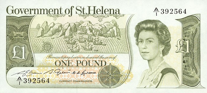 Front of Saint Helena p9a: 1 Pound from 1981