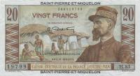 p24 from Saint Pierre and Miquelon: 20 Francs from 1950