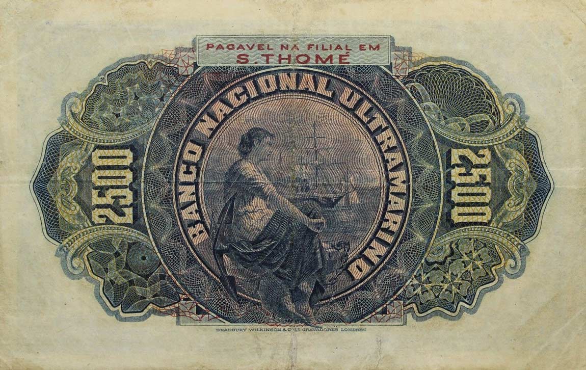 Back of Saint Thomas and Prince p8b: 2500 Reis from 1909