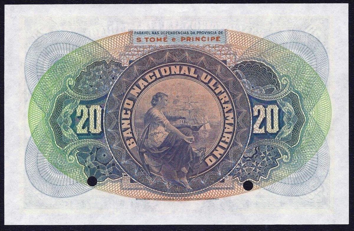 Back of Saint Thomas and Prince p29: 20 Escudos from 1944