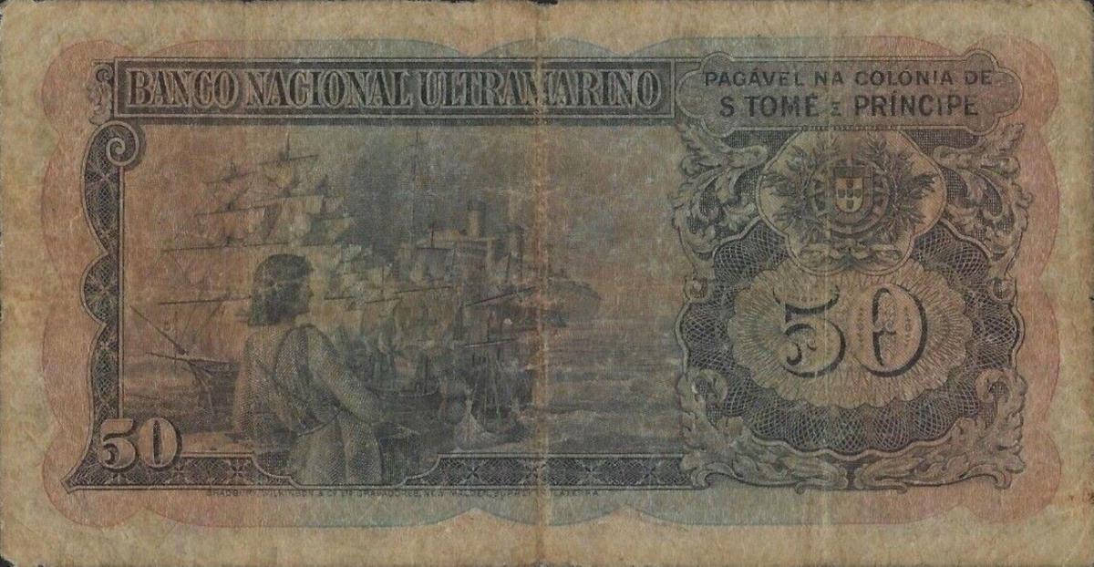 Back of Saint Thomas and Prince p33a: 50 Escudos from 1946