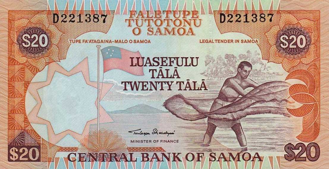 Front of Samoa p35a: 20 Tala from 2002