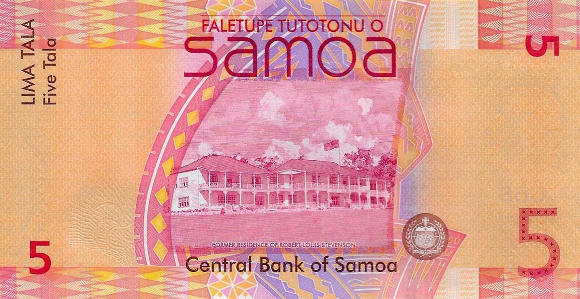 Back of Samoa p38c: 5 Tala from 2017