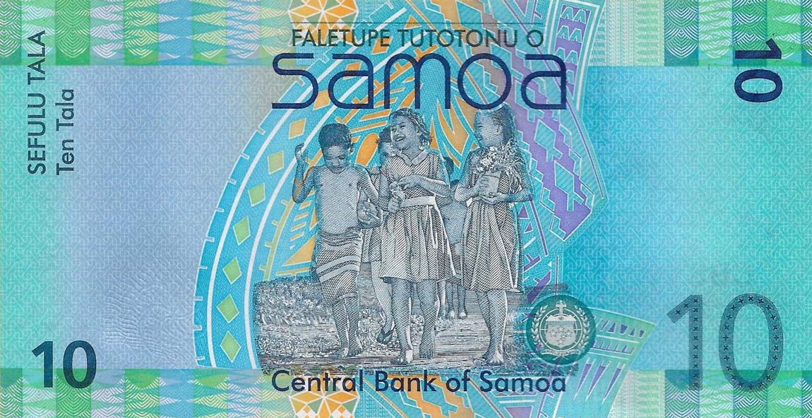 Back of Samoa p39b: 10 Tala from 2017
